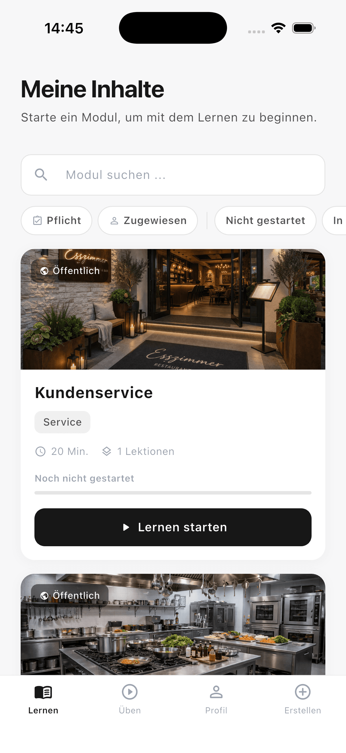 Istaris App: Modulübersicht